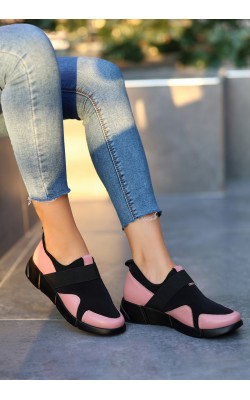 Rias Pink Skin Ballerina Shoes