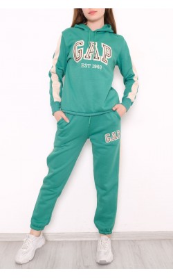 Embroidered Tracksuit Suit Green - 457.1287.