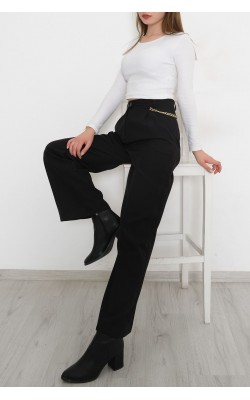 Chain Loose Trousers Black - 20766.683.